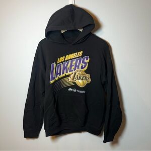 Los Angeles Lakers Hoodie Men’s M Black NBA Pullover Sweatshirt Basketball